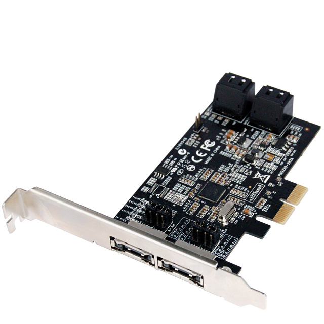 A-520 PCIe SATA 6G Raid Card (4 Channels, 2 x ext. eSATA + 4x int. SATA Ports)