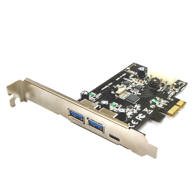 U-1340 PCIe USB3.1 Gen 1 3-Ports Card(2A+1C)
